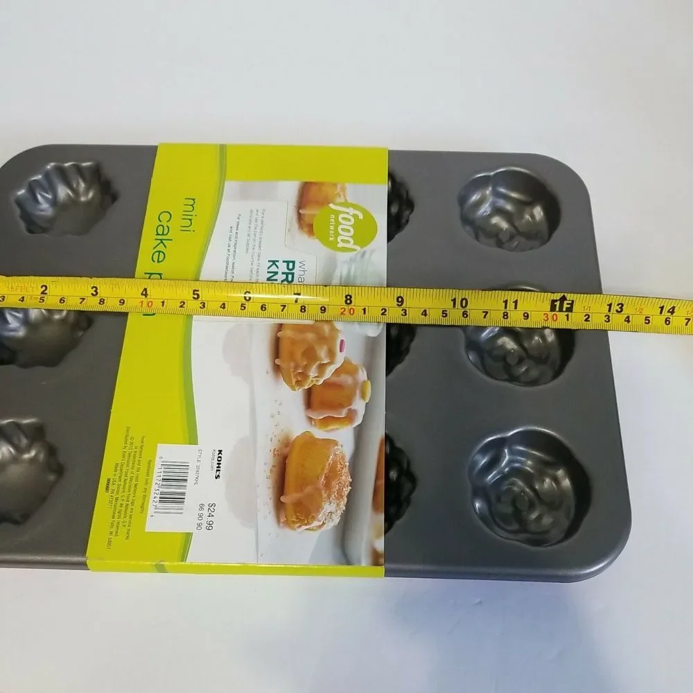 FOOD NETWORK Mini Cake‎ Pan, 12-Cavity